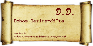 Dobos Dezideráta névjegykártya