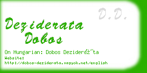 deziderata dobos business card